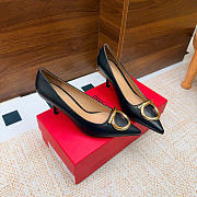 Ferragamo Maxi Gancini Pump Black 7cm - 6