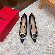 Ferragamo Maxi Gancini Pump Black 7cm - 2