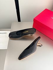  Ferragamo S-shaped Heel Mule Black 5cm - 4