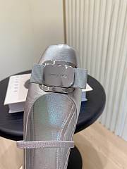 Ferragamo New Vara Plate Ballet Flat Silver - 3