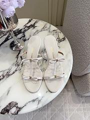 Ferragamo Bow T-strap Kitten-heel Sandals White 5cm - 5