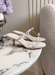 Ferragamo Bow T-strap Kitten-heel Sandals White 5cm - 3