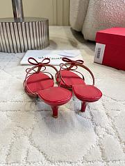 Ferragamo Bow T-strap Kitten-heel Sandals Red 5cm - 6
