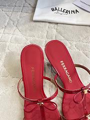 Ferragamo Bow T-strap Kitten-heel Sandals Red 5cm - 4