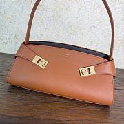 Ferragamo Hug East-West Shoulder Bag Cognac/Testa di Moro - 32x14.5x9.5cm - 4