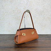 Ferragamo Hug East-West Shoulder Bag Cognac/Testa di Moro - 32x14.5x9.5cm - 5