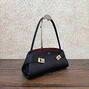 Ferragamo Hug East-West Shoulder Bag Black/Burgundy - 32x14.5x9.5cm - 2