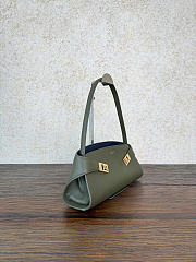 Ferragamo Hug East-West Shoulder Bag Olive Green/Navy Blue - 32x14.5x9.5cm - 4