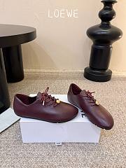 Loewe Pebble Soft Lace-up in Nappa Calfskin Dark Burgundy - 2