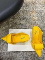 Loewe Origami Flap Back Pump in Lambskin Yellow Sunshine 7cm - 4