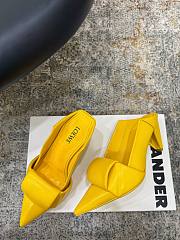 Loewe Origami Flap Back Pump in Lambskin Yellow Sunshine 7cm - 2