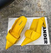Loewe Origami Flap Back Pump in Lambskin Yellow Sunshine 7cm - 1