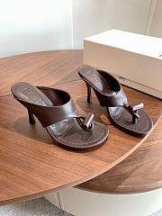 Loewe Toggle Sandal In Shiny Smoot Calfskin Oak 9cm - 4