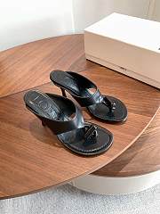 Loewe Toggle Sandal In Shiny Smoot Calfskin Black 9cm - 1