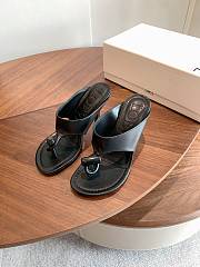 Loewe Toggle Sandal In Shiny Smoot Calfskin Black 9cm - 6