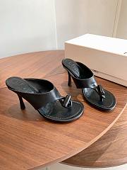 Loewe Toggle Sandal In Shiny Smoot Calfskin Black 9cm - 3