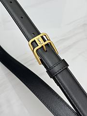 YSL Cassandre Leather Belt In Black 2cm - 4