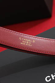 Chanel Leather Belt Black & Gold AAC406 - 2
