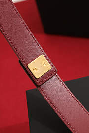 Chanel Leather Belt Calfskin & Metal White & Gold AAC406 - 4