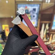 Hermes Thalassa 18 Belt Epsom Calfskin Rouge H Silver - 2