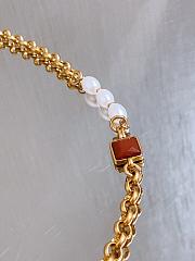 YSL Cassandre-Tone And Resin Chain Belt in Gold - 4