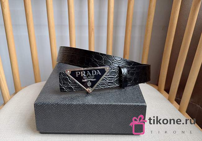 Prada Crocodile Stem Black 2CA004 3.5cm - 1