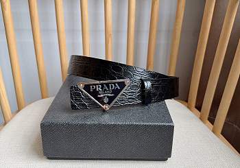 Prada Crocodile Stem Black 2CA004 3.5cm
