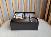 Prada Leather Belt Ebony 1CS130 3.3cm - 5
