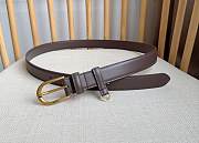 Prada Leather Belt Ebony 1CS130 3.3cm - 4