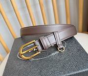 Prada Leather Belt Ebony 1CS130 3.3cm - 2