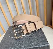 Prada Nubuck Leather Belt Desert Beige 3.3cm - 6