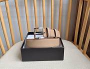 Prada Nubuck Leather Belt Desert Beige 3.3cm - 4