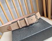 Prada Nubuck Leather Belt Desert Beige 3.3cm - 3