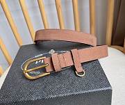 Prada Suede Belt Cocoa Brown 1CS144 2.5cm - 3
