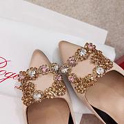 Roger Vivier Efflorescence Pumps in Satin Pink 6.5cm  - 5