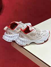 Christian Louboutin So Flo Perla Running Sneakers Laminated Calf Leather, Strass and Pearls - 4