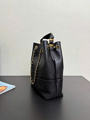 Chanel Hobo Bag Lambskin & Gold-Tone Metal Black - 31x28x12cm - 5