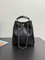 Chanel Hobo Bag Lambskin & Gold-Tone Metal Black - 31x28x12cm - 4