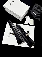 Celine MJ In Croc-Stamped Leather Black - 4