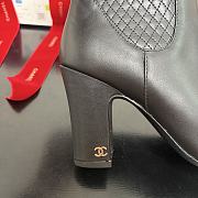Chanel Short Boots Stretch Lambskin, Lambskin & Patent Calfskin Black 85mm G47359 - 3