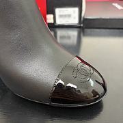 Chanel Short Boots Stretch Lambskin, Lambskin & Patent Calfskin Black 85mm G47359 - 2