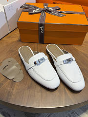 Hermes Oz Mule Goatskin White - 3