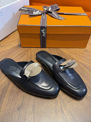 Hermes Oz Mule Goatskin Palladium Hardware Black - 4