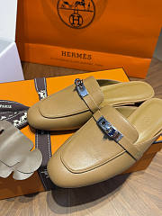 Hermes Oz Mule Goatskin Natural - 3