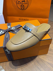 Hermes Oz Mule Goatskin Natural - 6