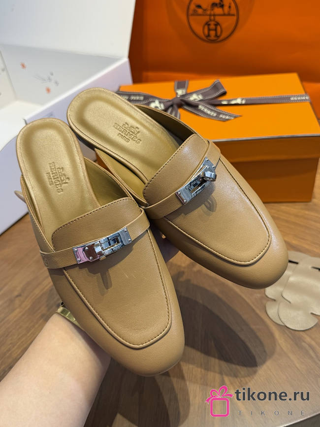 Hermes Oz Mule Goatskin Natural - 1
