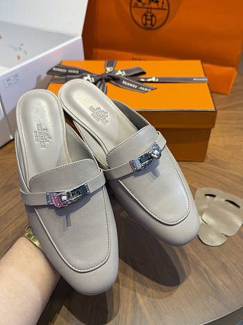Hermes Oz Mule Goatskin Beige Nomad