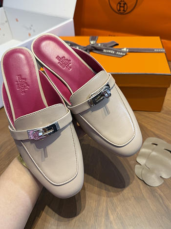 Hermes Oz Mule Goatskin Beige Camel