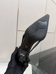 Prada Brushed Leather Slingback Pumps Black 1I659O 55mm - 6