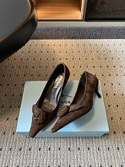 Prada Suede Pumps Dark Brown 1I714O 55mm - 6